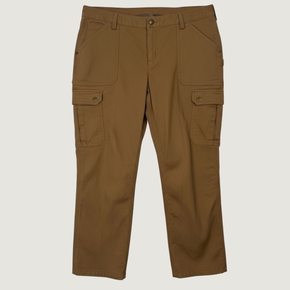 Duluth Trading Co Womens Brown Fire Hose Cargo Pants Curvesetter 16W x 31